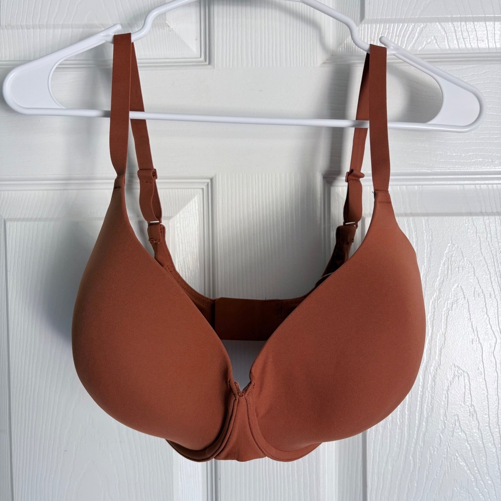 NEW SKIMS Fits Everybody T-Shirt Demi Bra 32H Bronze Orange BR-UWR-2294